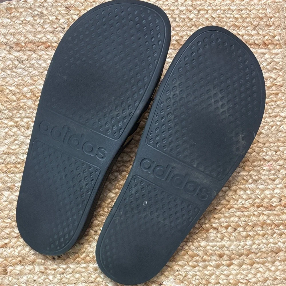 adidas Black and Gold Slide Sandals
